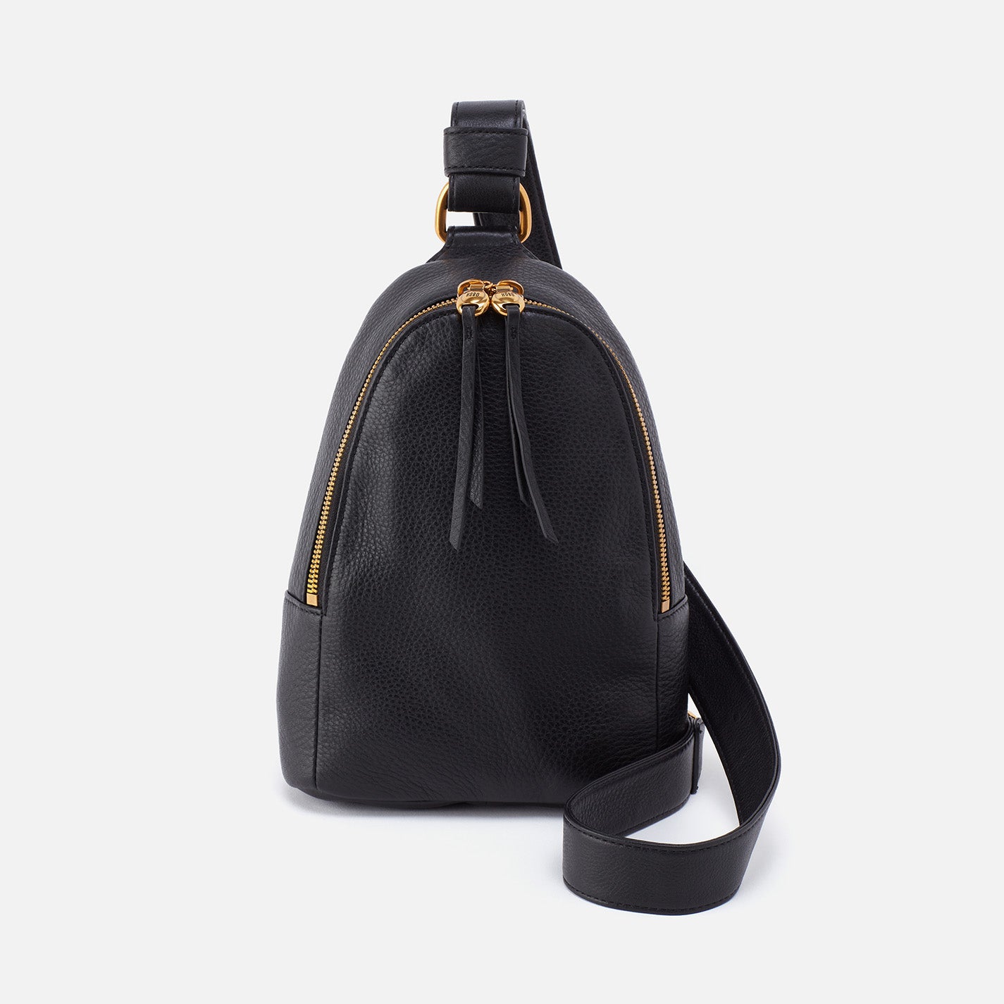 Fern Sling in Pebbled Leather - Black