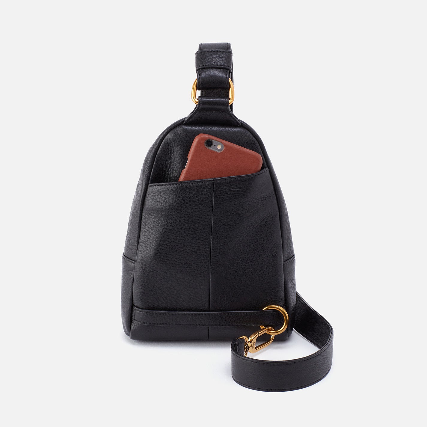 Fern Sling in Pebbled Leather - Black - Image 6