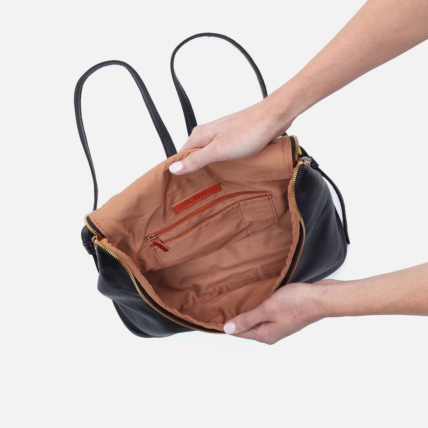 Fern Backpack in Pebbled Leather - Black - Image 4