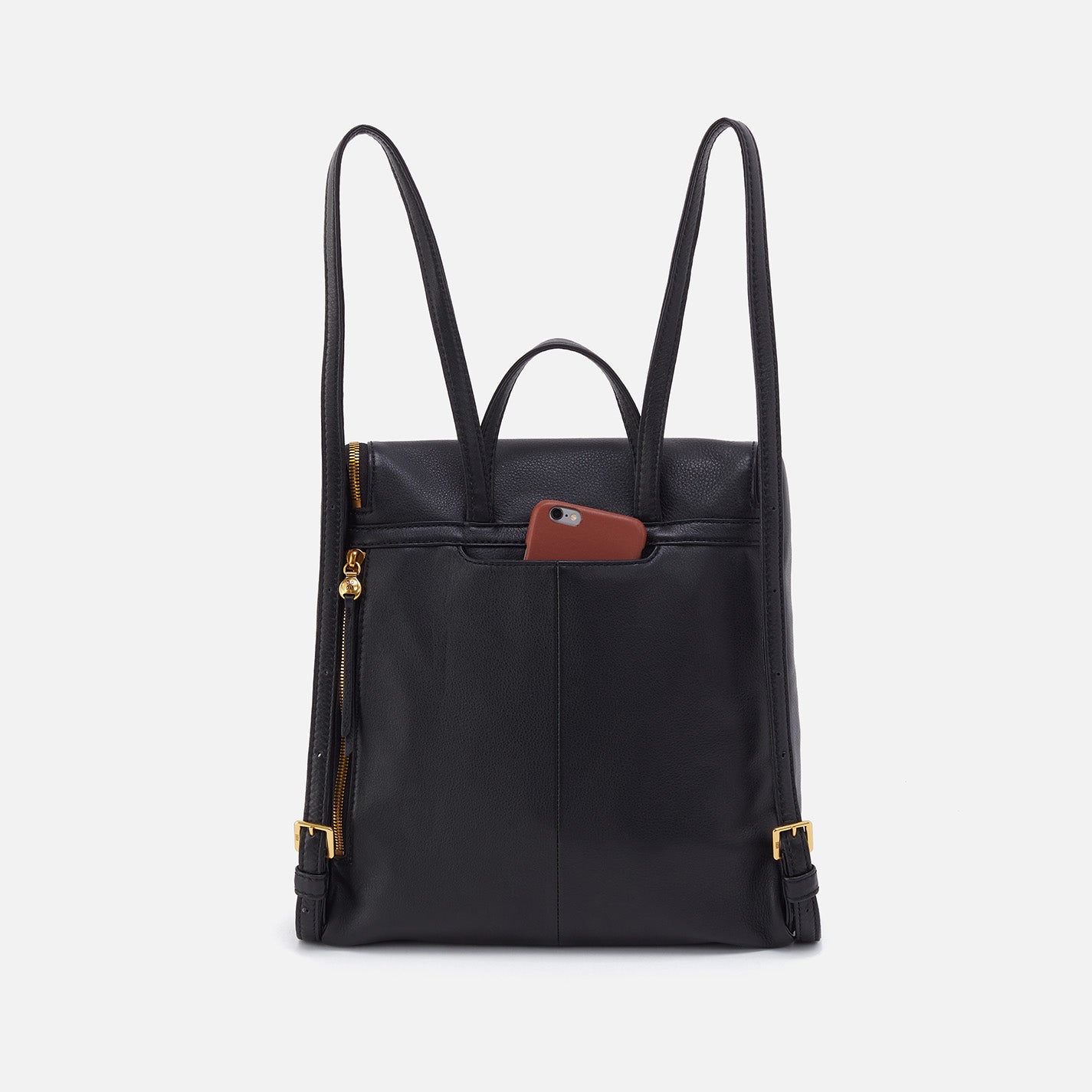 Fern Backpack in Pebbled Leather - Black - Image 5