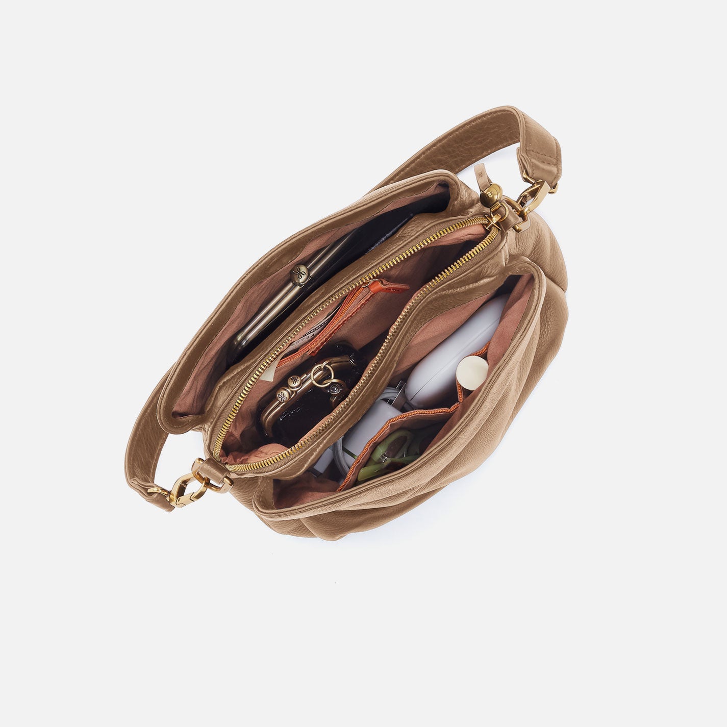 Starr Convertible Bag Shoulder in Pebbled Leather - Cedar Sagebrush - Image 3