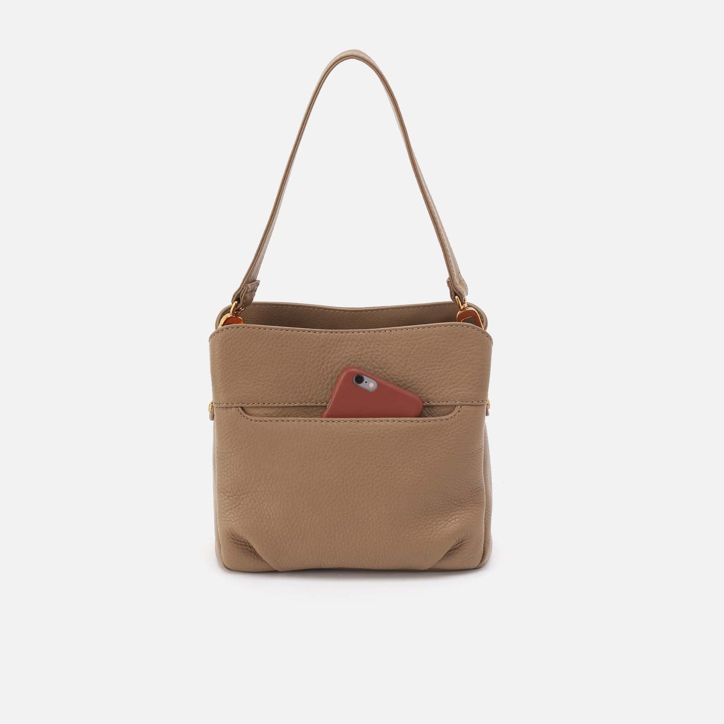 Starr Convertible Bag Shoulder in Pebbled Leather - Cedar Sagebrush - Image 4