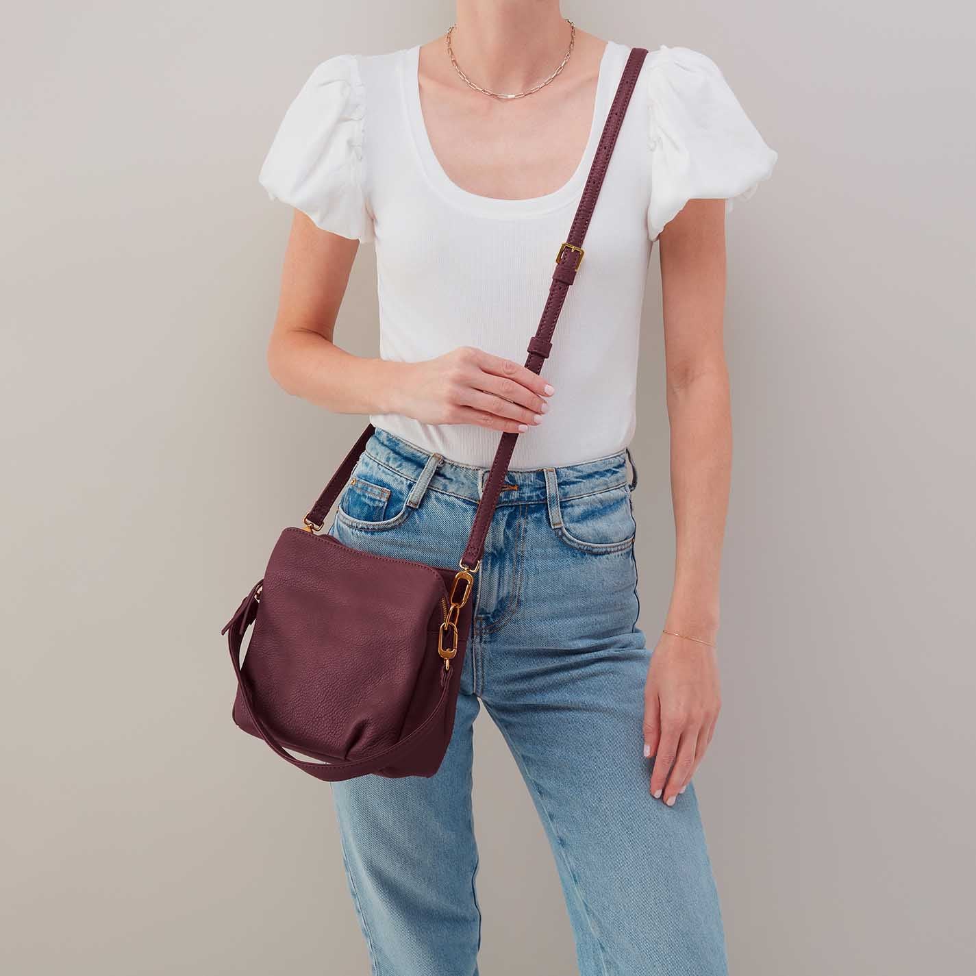 Starr Convertible Shoulder Bag in Pebbled Leather - Mulberry Glaze - Image 3