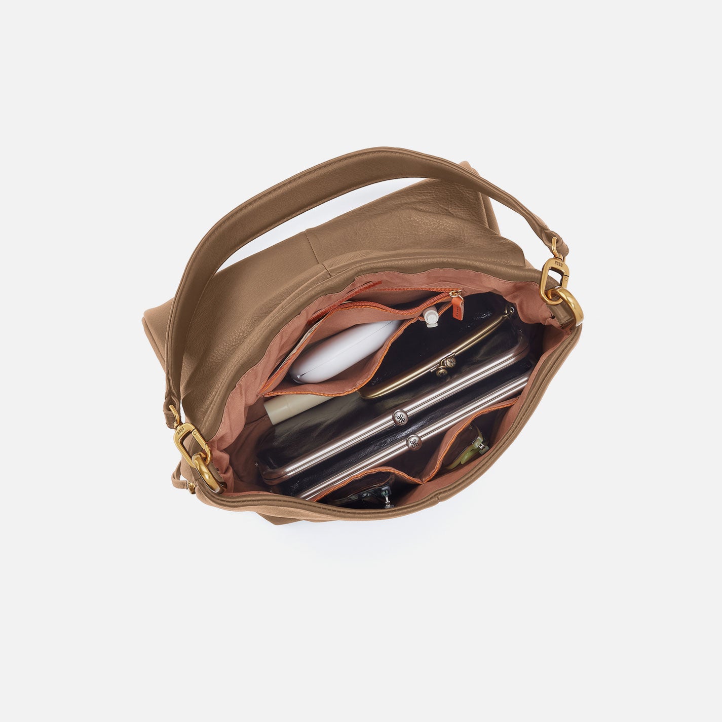 Harley Convertible Shoulder Bag in Pebbled Leather - Cedar Sagebrush - Image 3