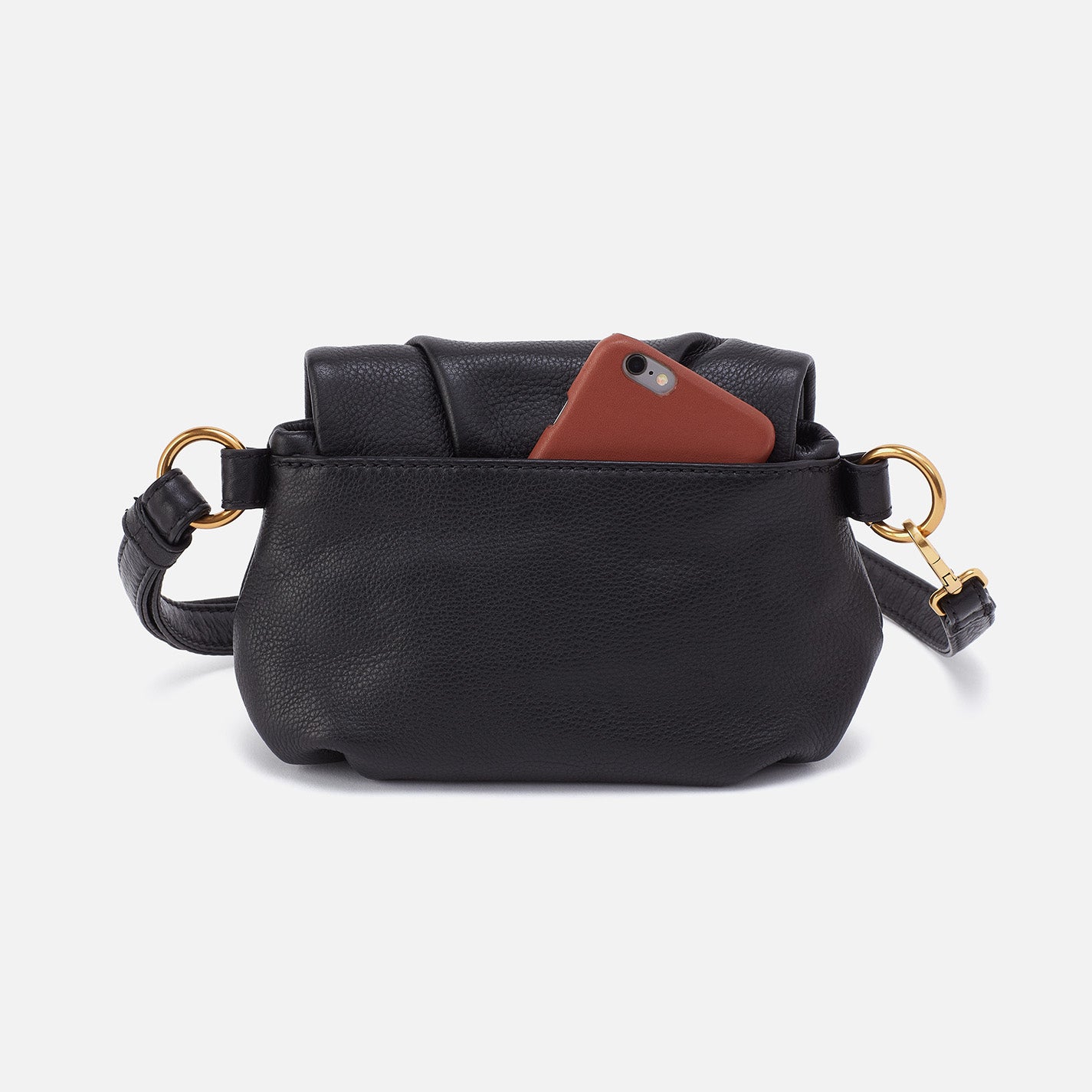 Harley Crossbody Sling In Pebbled Leather - Black - Image 4