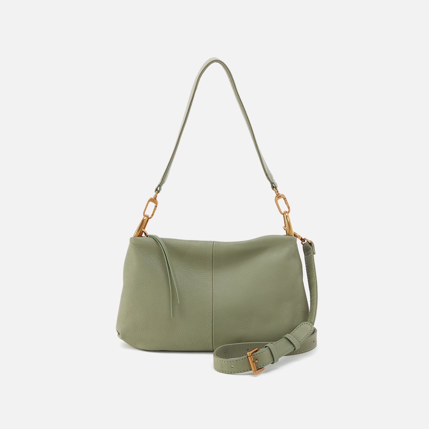Advance Shoulder Bag In Pebbled Leather - Watercress