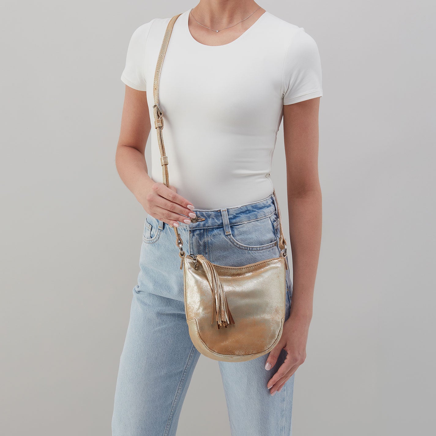 Lexi Crossbody In Pebbled Leather - Saddle Stardust - Image 2