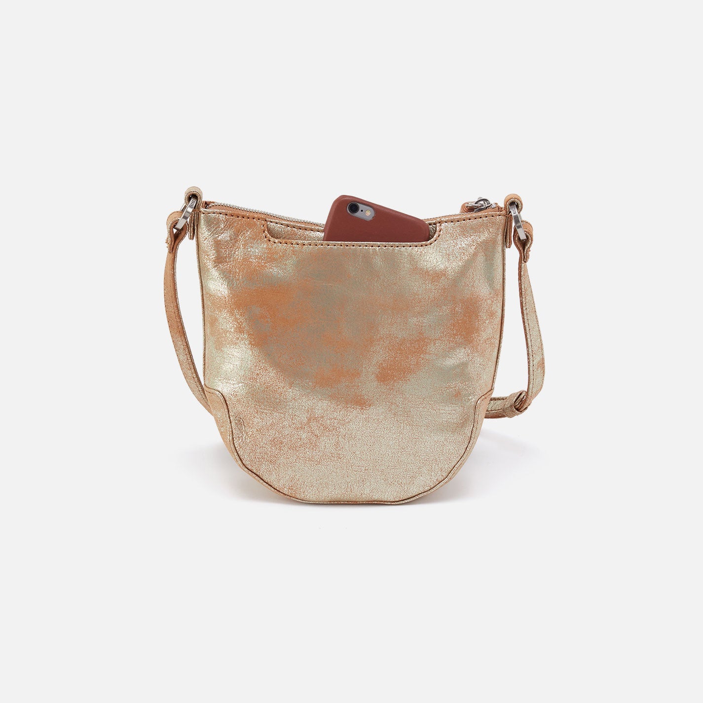 Lexi Crossbody In Pebbled Leather - Saddle Stardust - Image 4