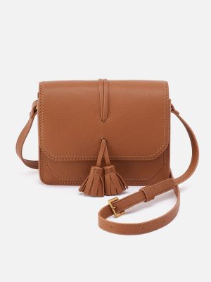 Eden Small Crossbody In Pebbled Leather - Warm Honey