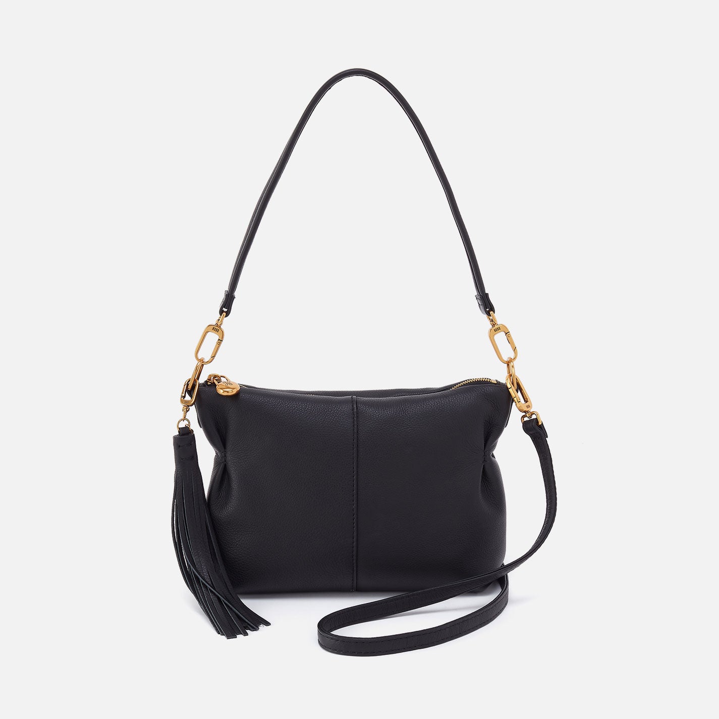 Kori Crossbody in Pebbled Leather - Black
