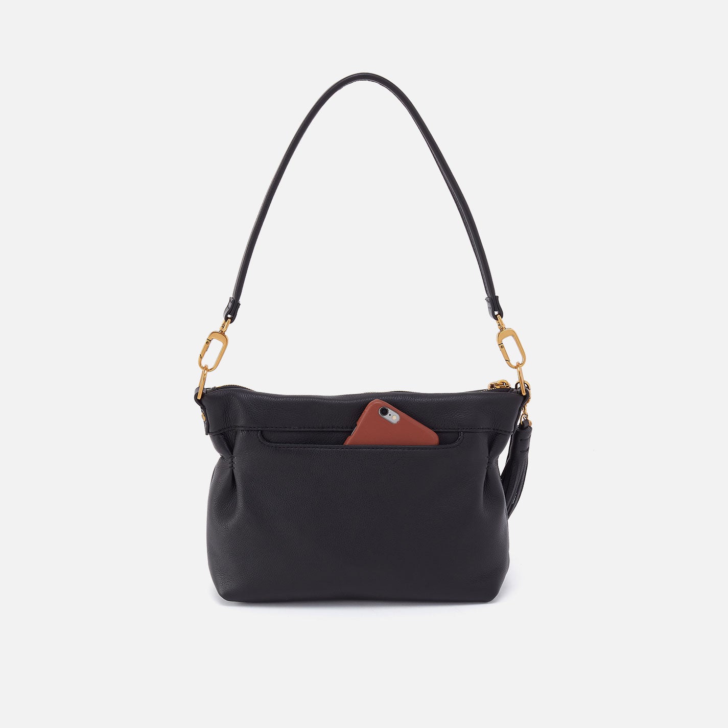 Kori Crossbody in Pebbled Leather - Black - Image 4