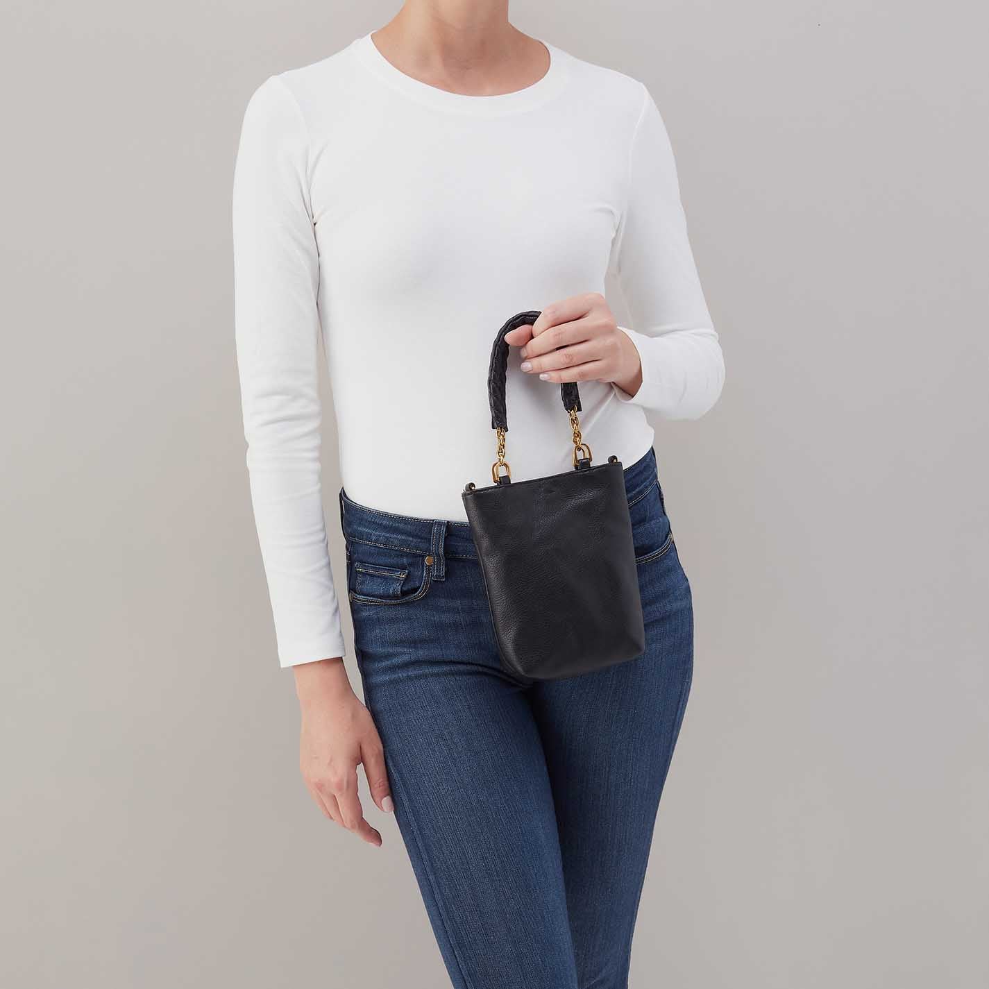 Tennessee Mini Bag in Pebbled Leather - Black - Image 5
