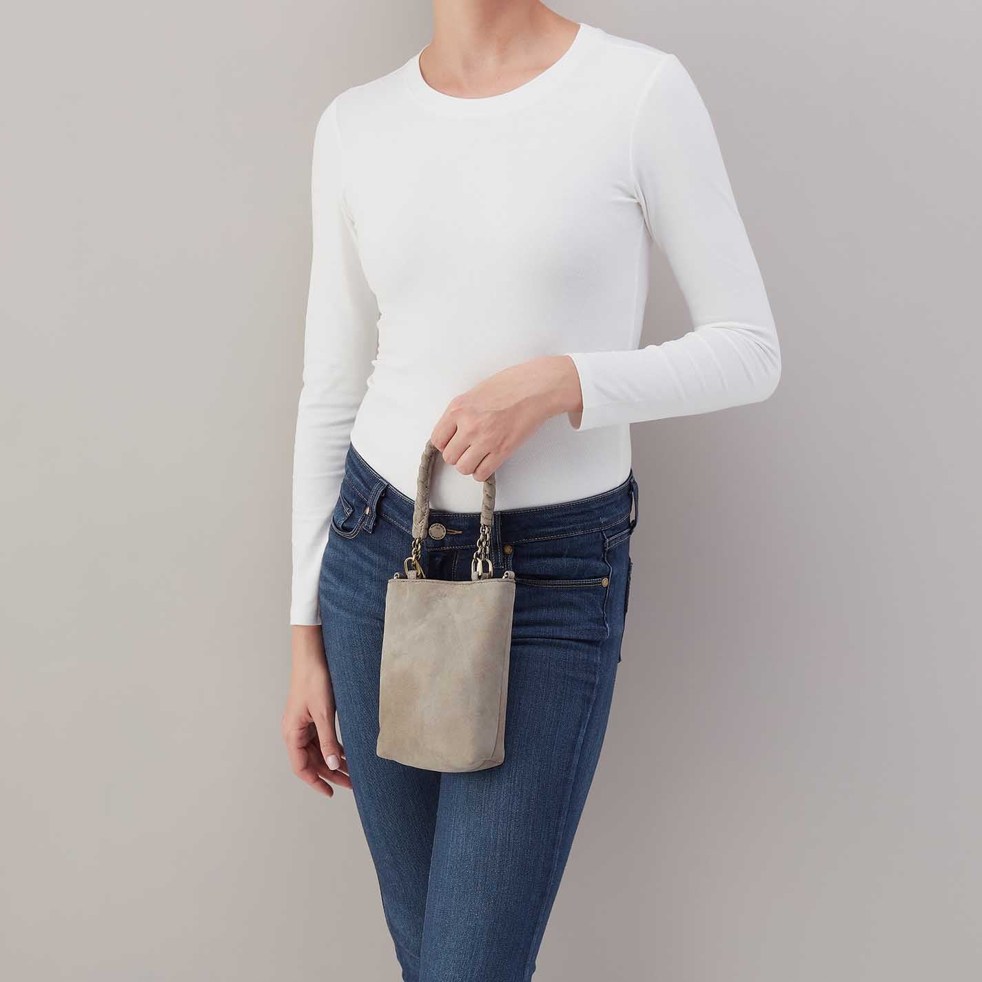 Tennessee Mini Bag in Nubuck Leather - Golden Granite - Image 5