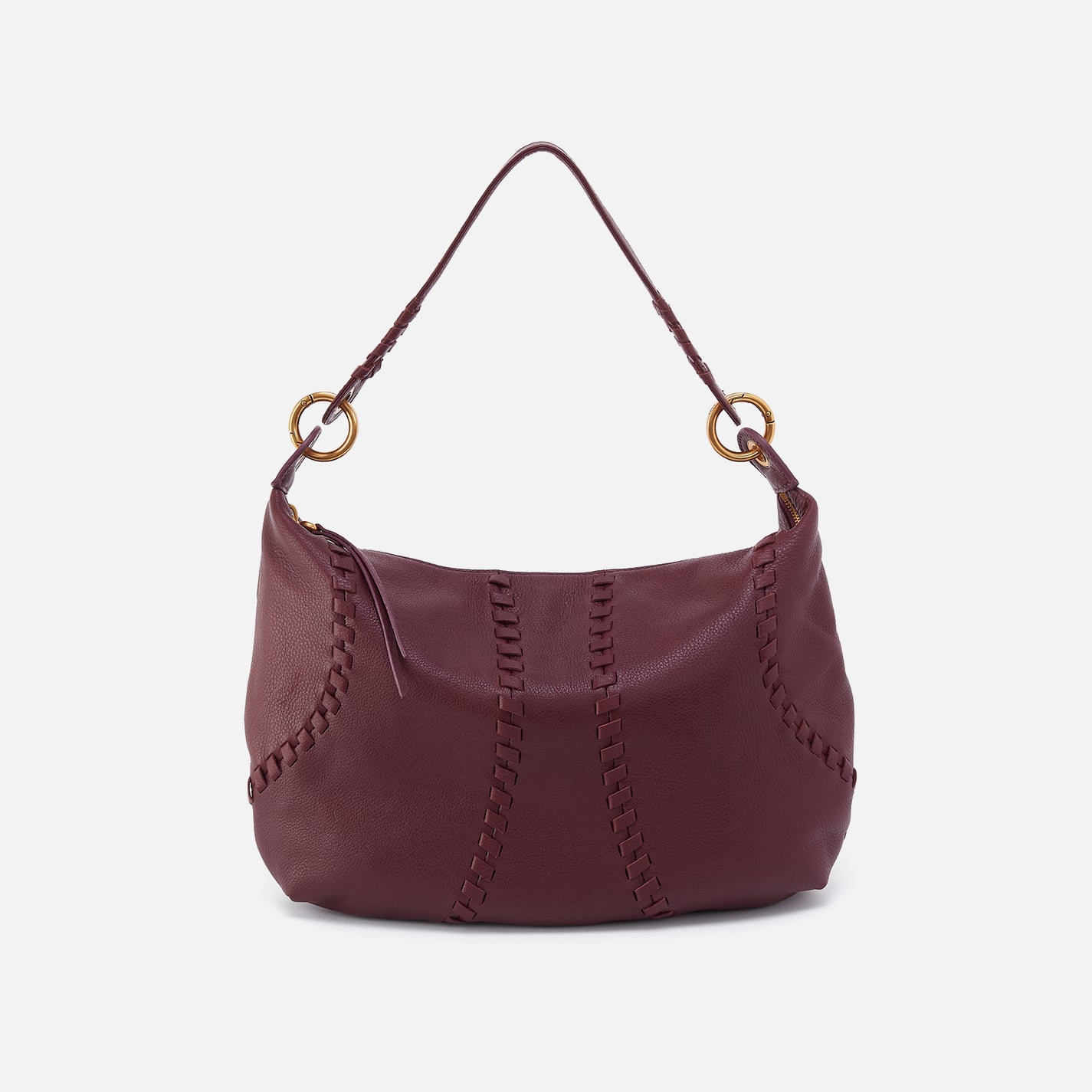 Opal Shoulder in Pebbled Leather - Mulberry Glaze