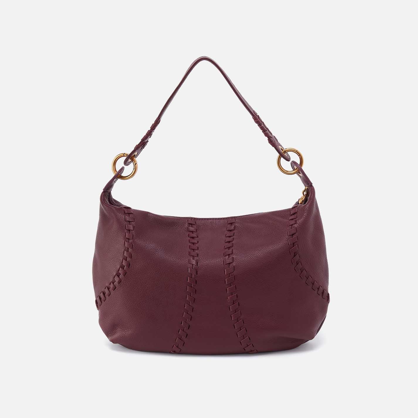 Opal Shoulder in Pebbled Leather - Mulberry Glaze - Image 5