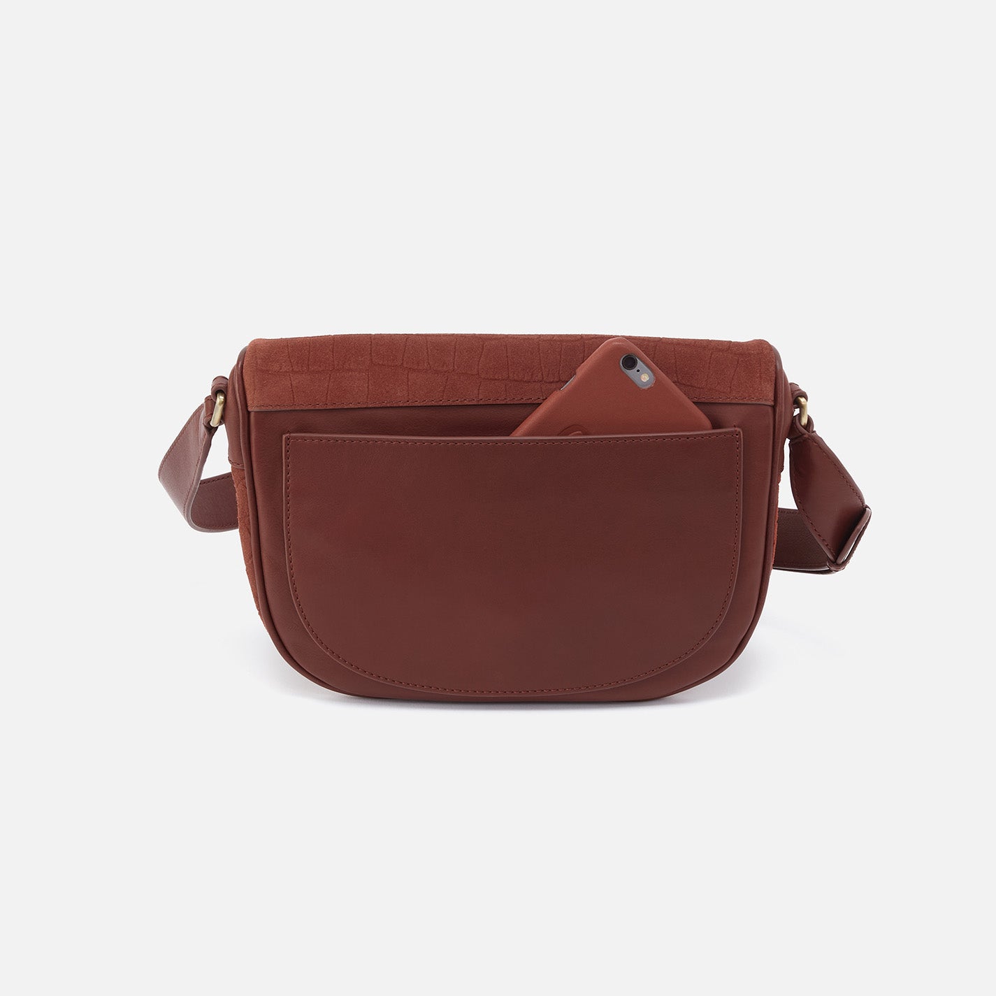 Juno Belt Bag In Suede - Sequoia Croc Emboss - Image 5