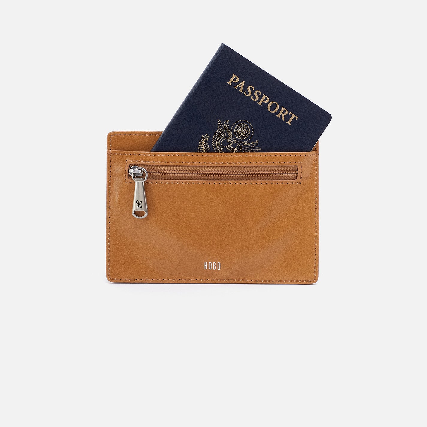 Euro Slide Card Case in Polished Leather - Natural - Image 3