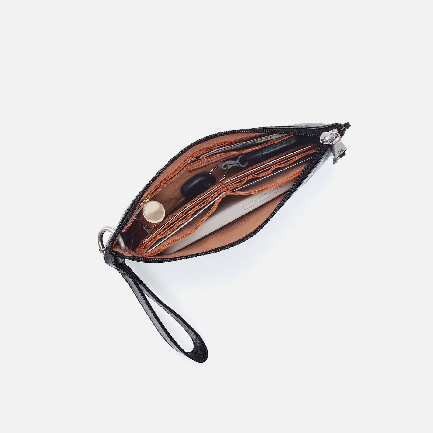 Vida Wristlet In Metallic Leather - Cameo Quartz - Image 4