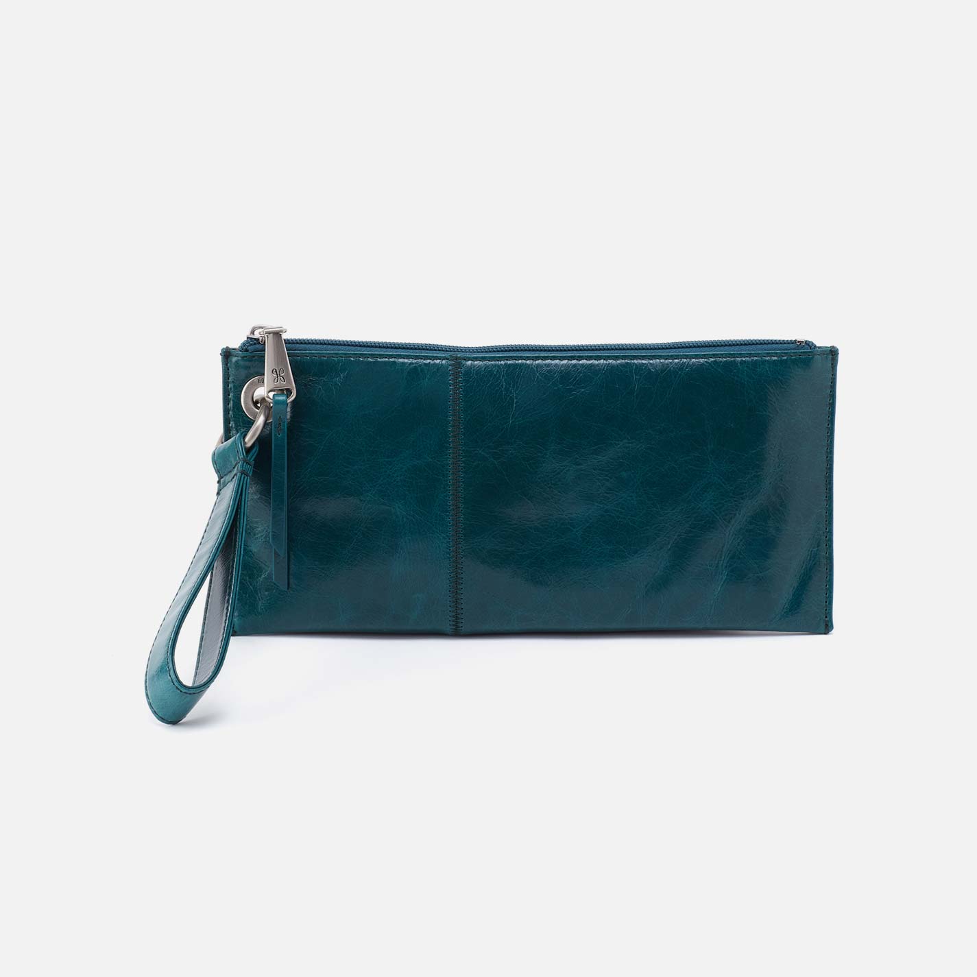 Vida Wristlet in Polished Leather - Wild Bluegrass