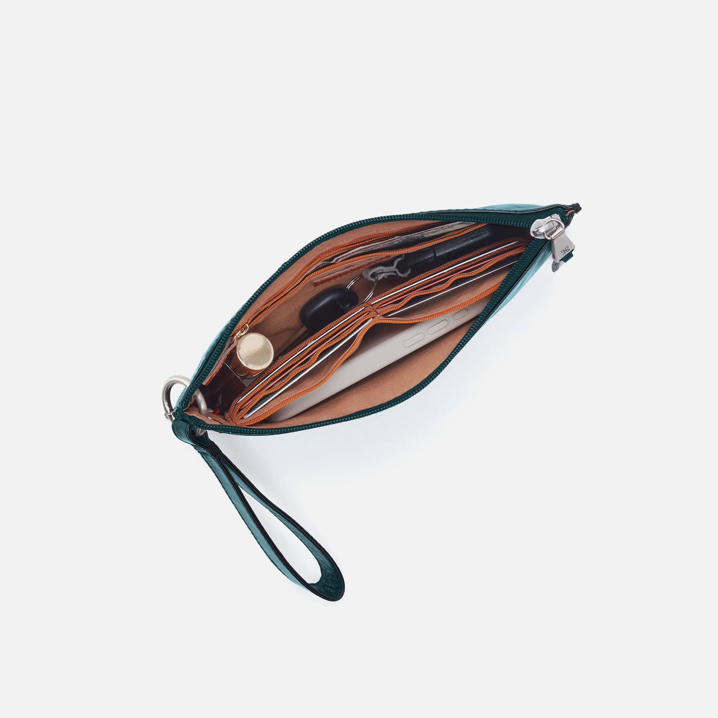 Vida Wristlet in Polished Leather - Wild Bluegrass - Image 3