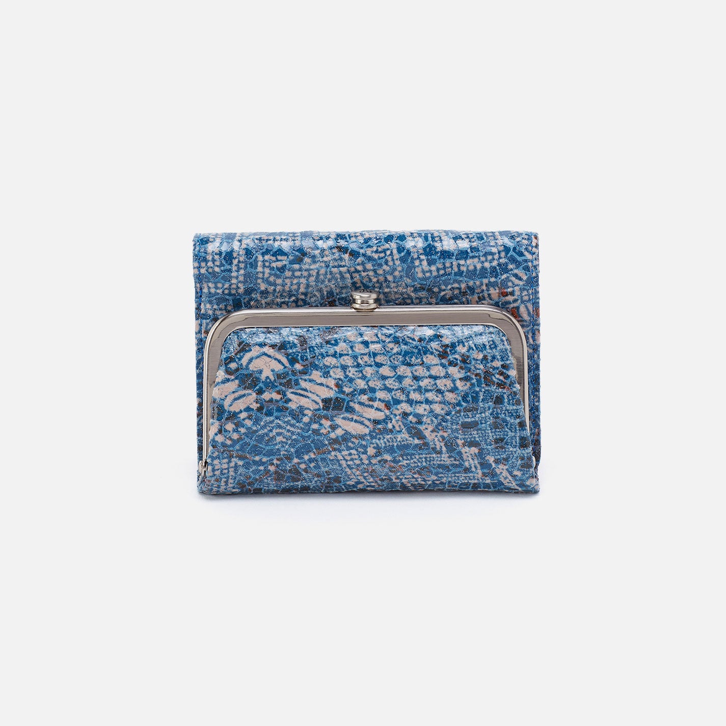 Robin Compact Wallet In Printed Leather - Boho Bandana