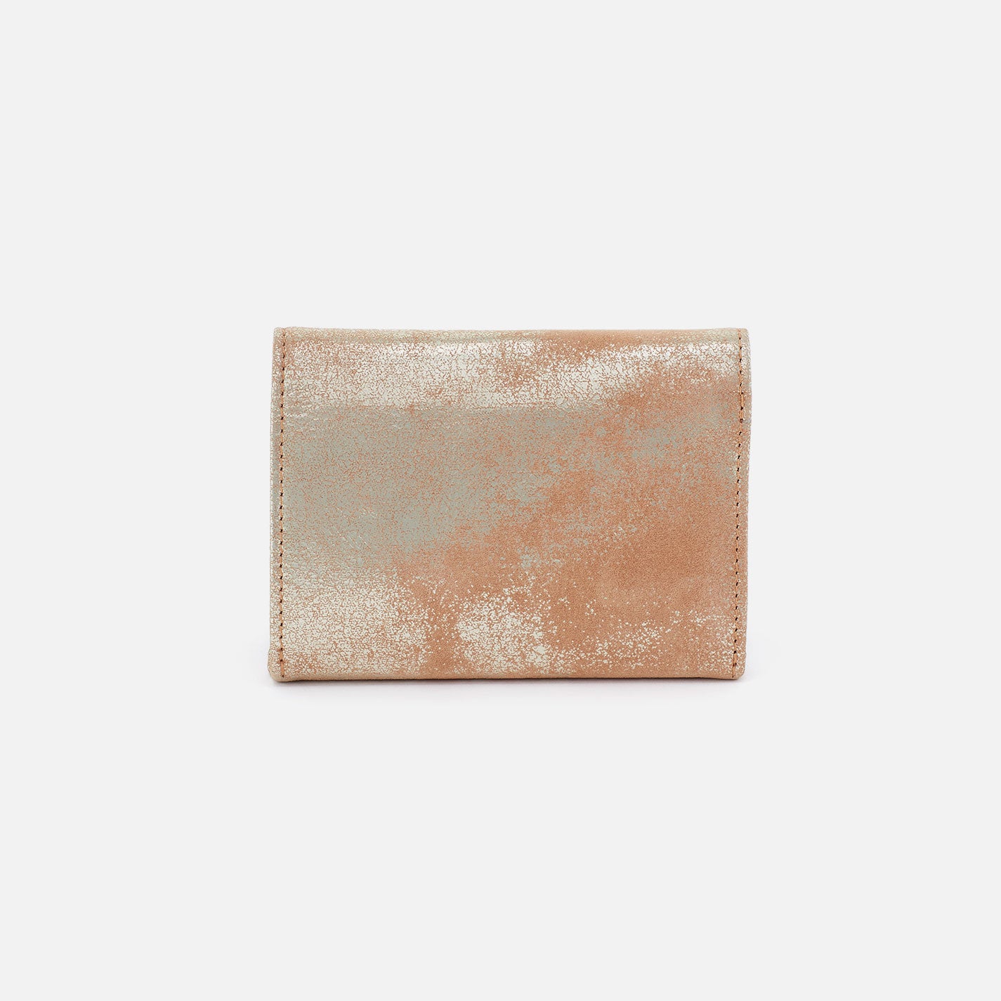 Robin Compact Wallet In Metallic Leather - Saddle Stardust - Image 4