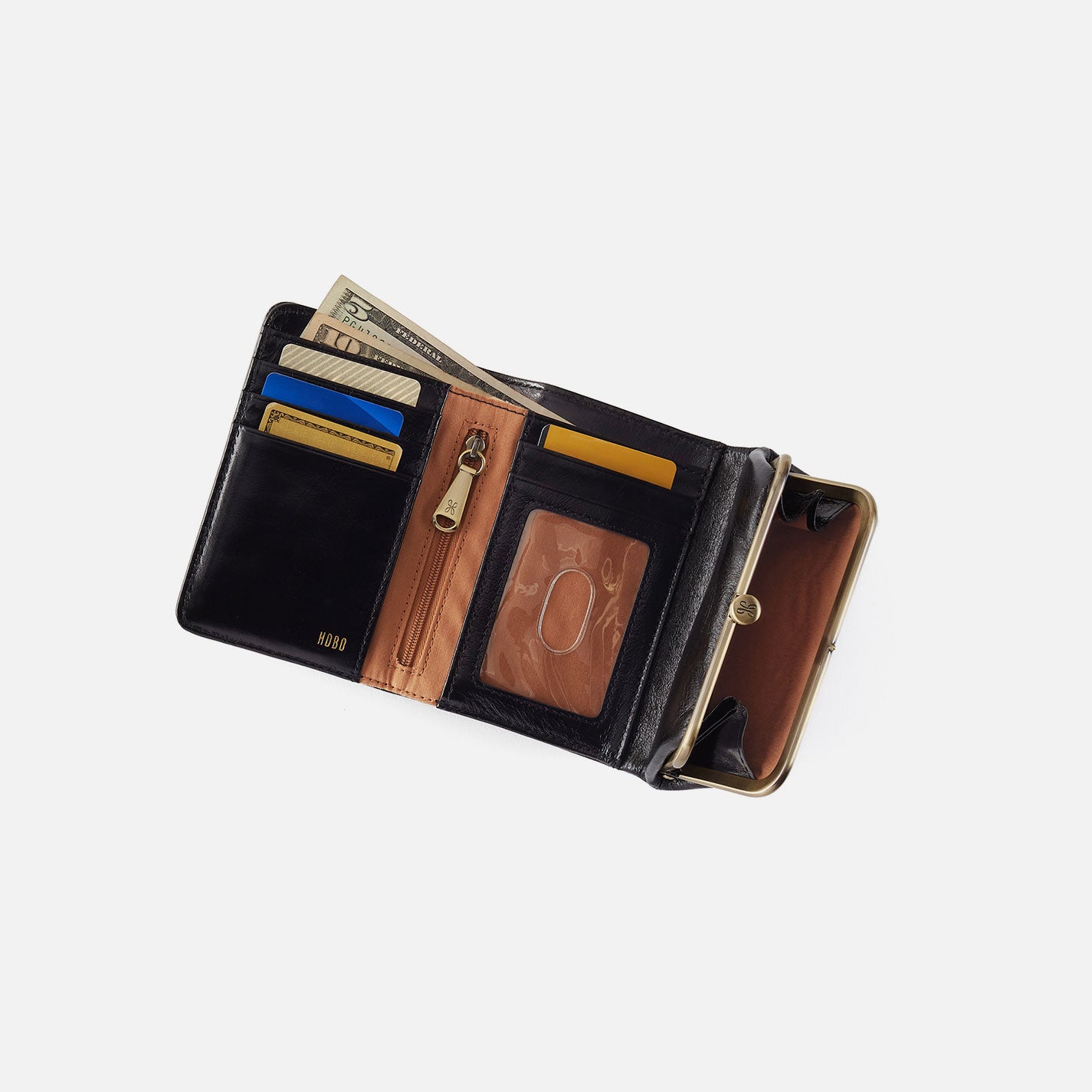 Robin Compact Wallet In Printed Leather - Summer Safari - Image 2