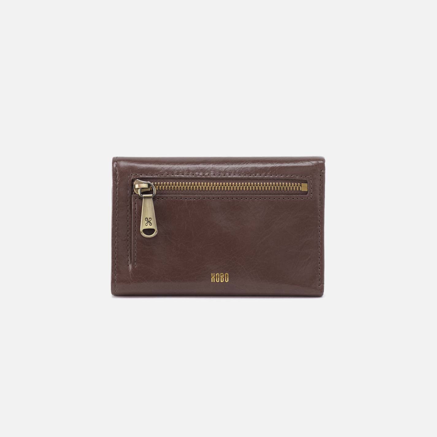 Jill Trifold Wallet in Polished Leather - Hearthstone - Image 3