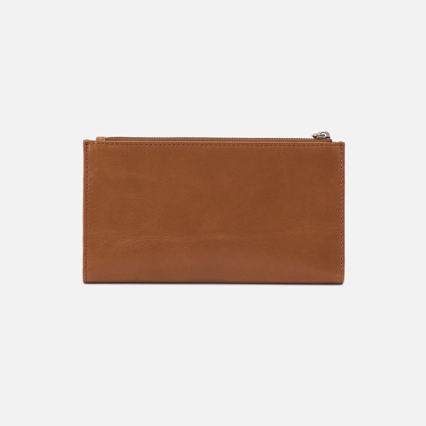 Jill Large Bifold Wallet in Polished Leather - Truffle - Image 4