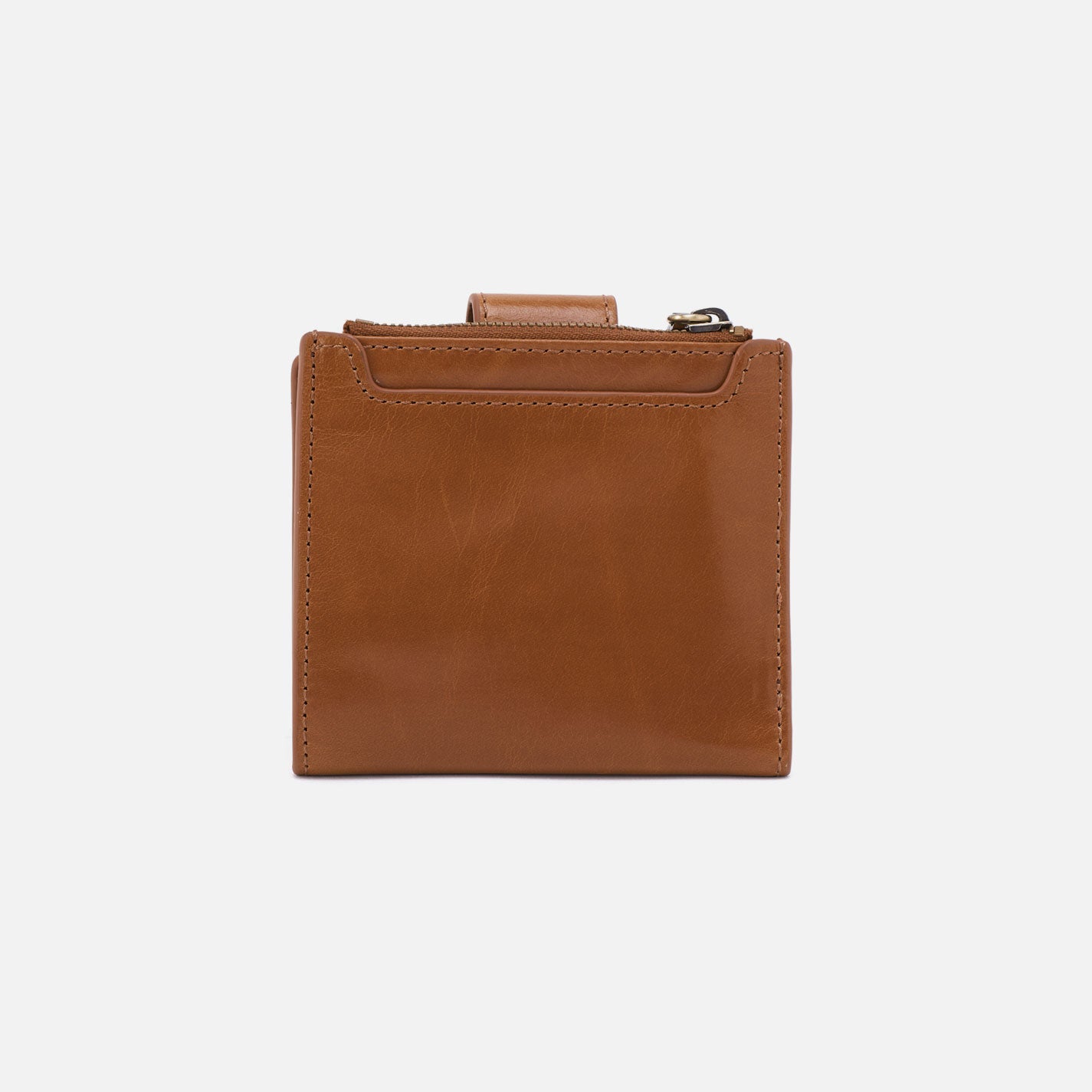 Dunn Mini Wallet in Polished Leather - Truffle - Image 4
