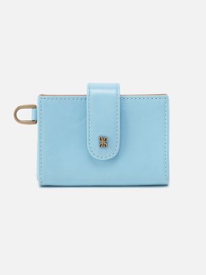 Jean Accordion Card Case In Polished Leather - Stratosphere
