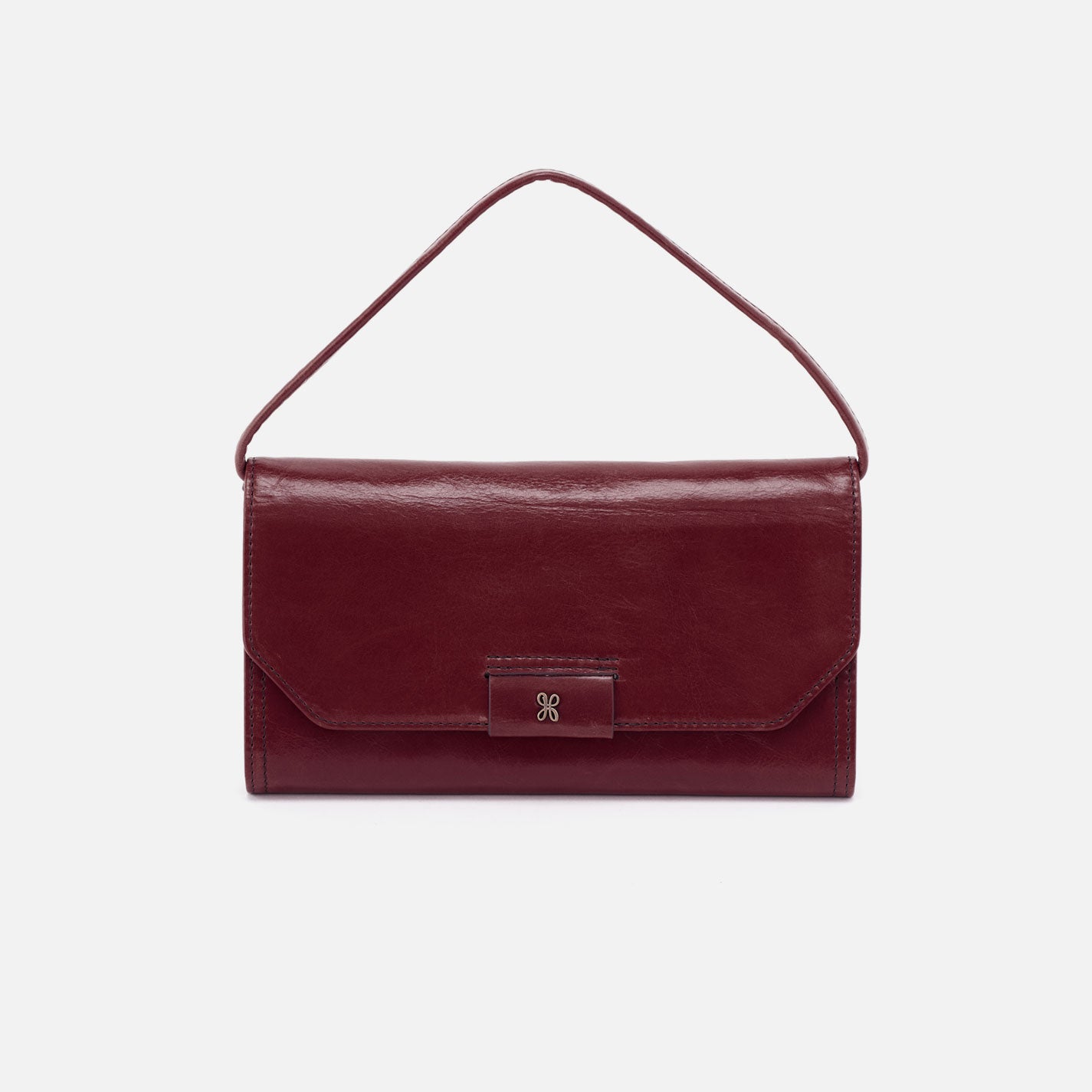Romy Wallet Crossbody in Polished Leather - Saddleberry - Image 7