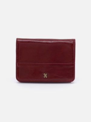 Jill Bifold Wallet in Polished Leather - Saddleberry