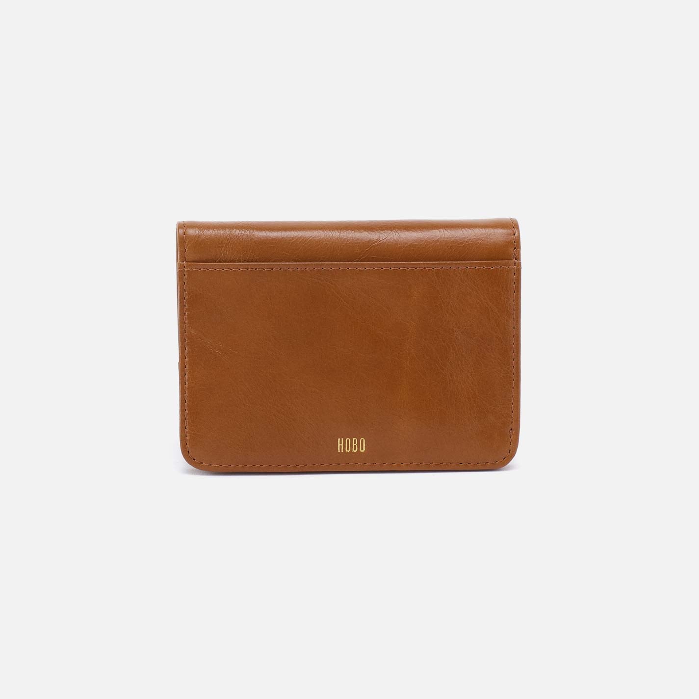 Jill Bifold Wallet in Polished Leather - Truffle - Image 5