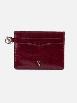 Charmed Card Case in Polished Leather - Saddleberry