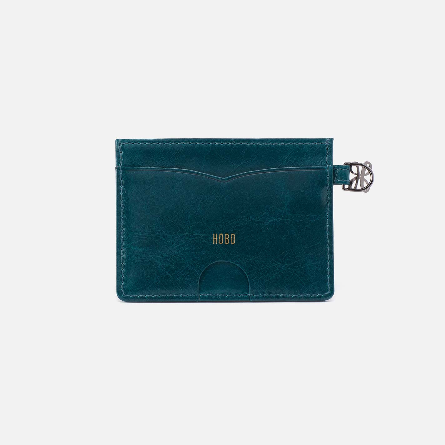 Charmed Card Case in Polished Leather - Wild Bluegrass - Image 3