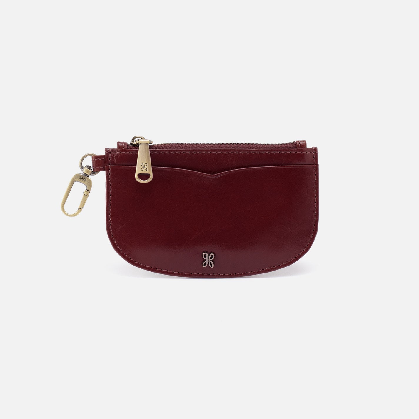 Luna Card Pouch in Polished Leather - Saddleberry