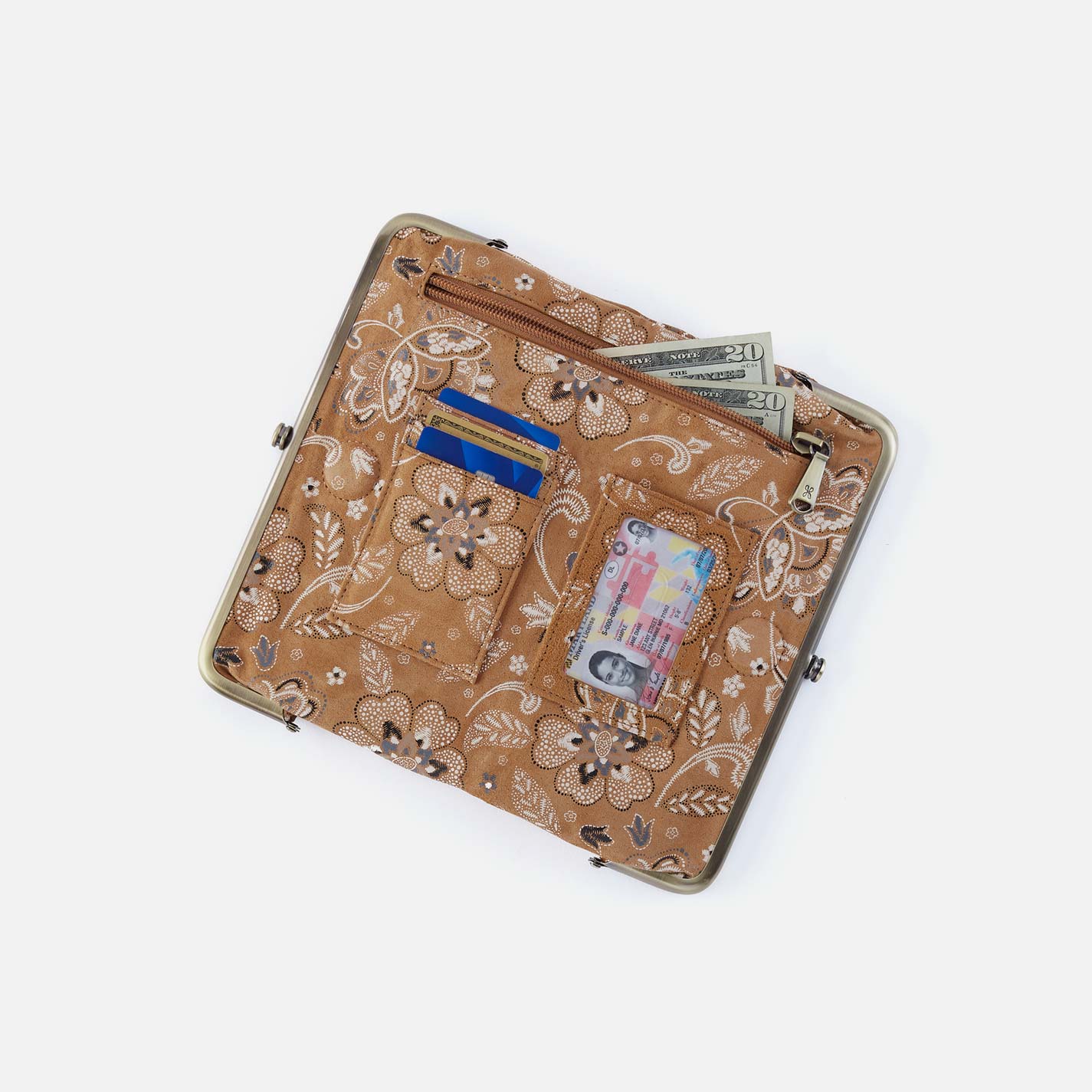 Lauren Clutch-Wallet in Printed Leather - Country Road Bloom - Image 4