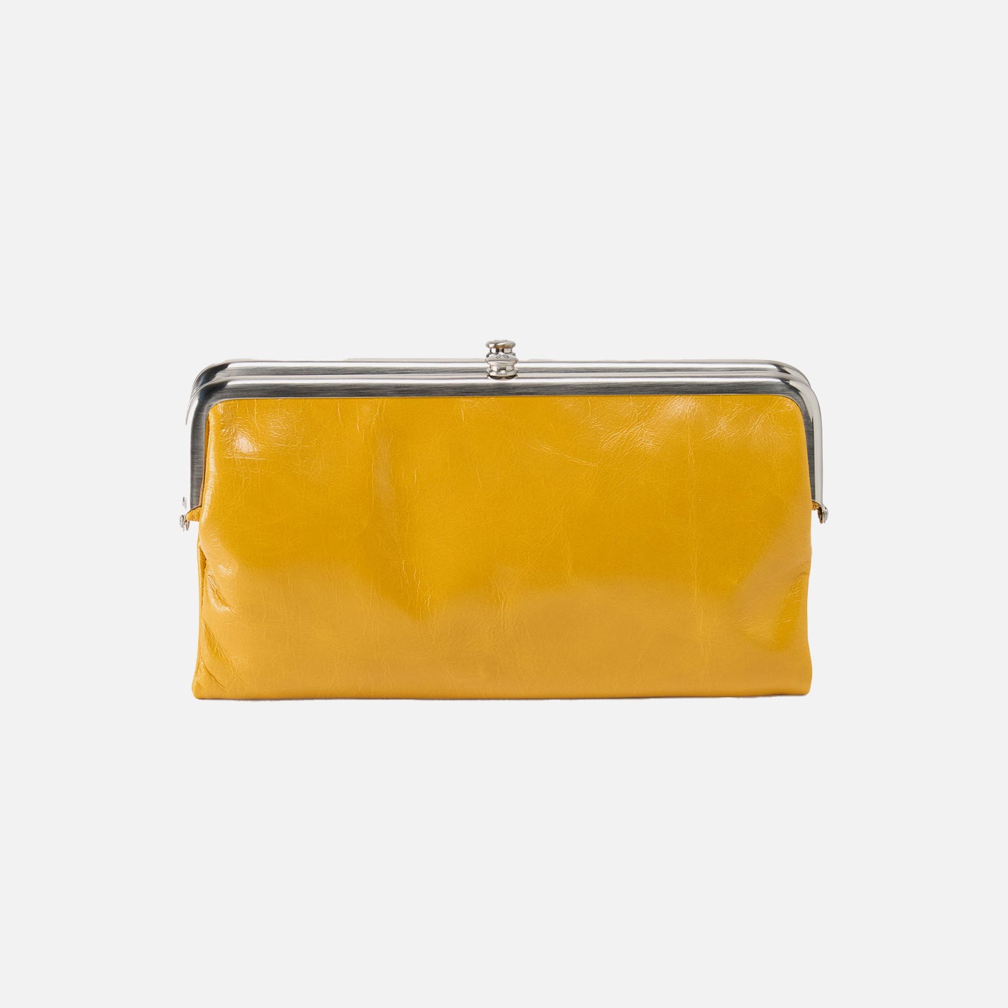Lauren Clutch-Wallet In Polished Leather - Sun Glow