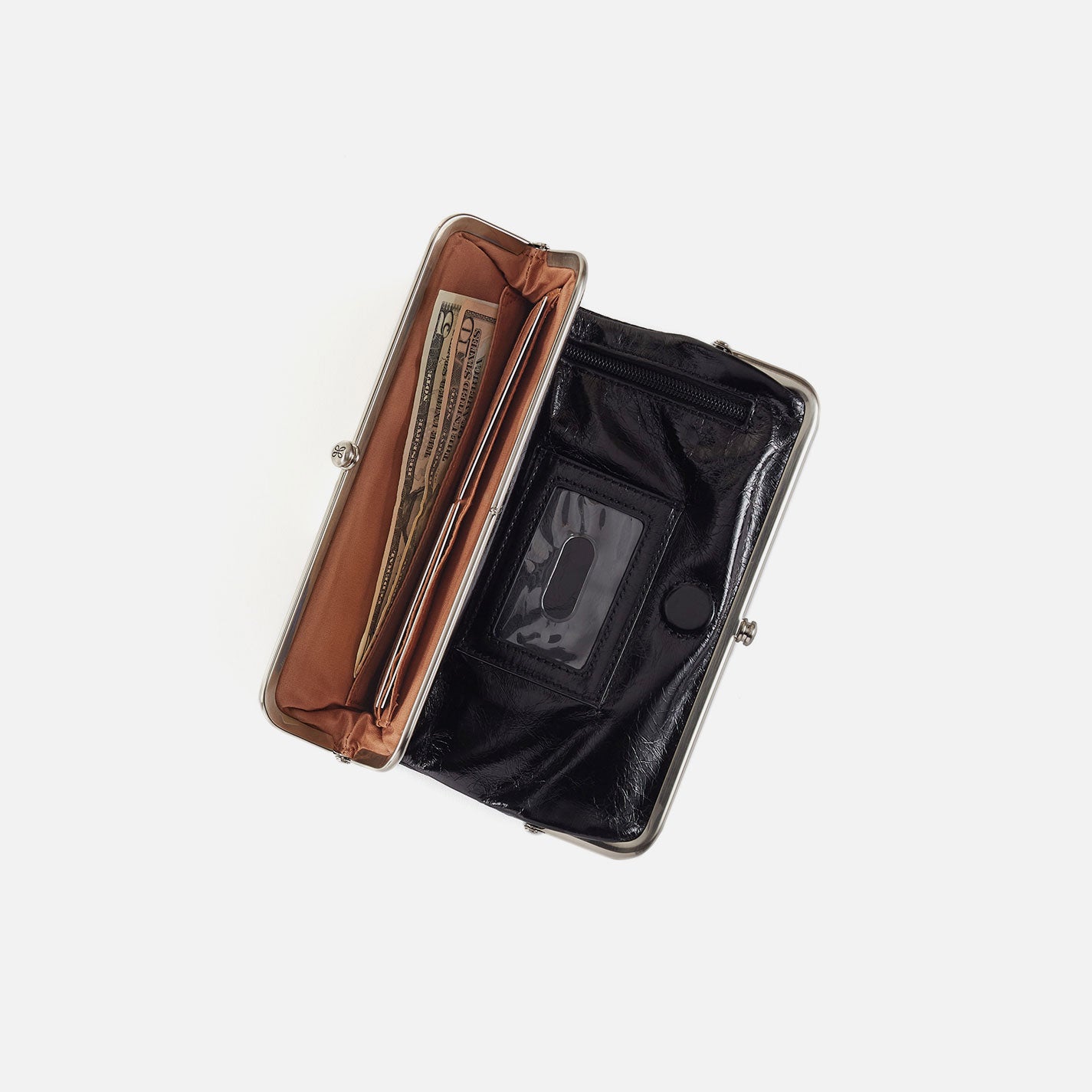 Lauren Clutch-Wallet In Polished Leather - Sun Glow - Image 6