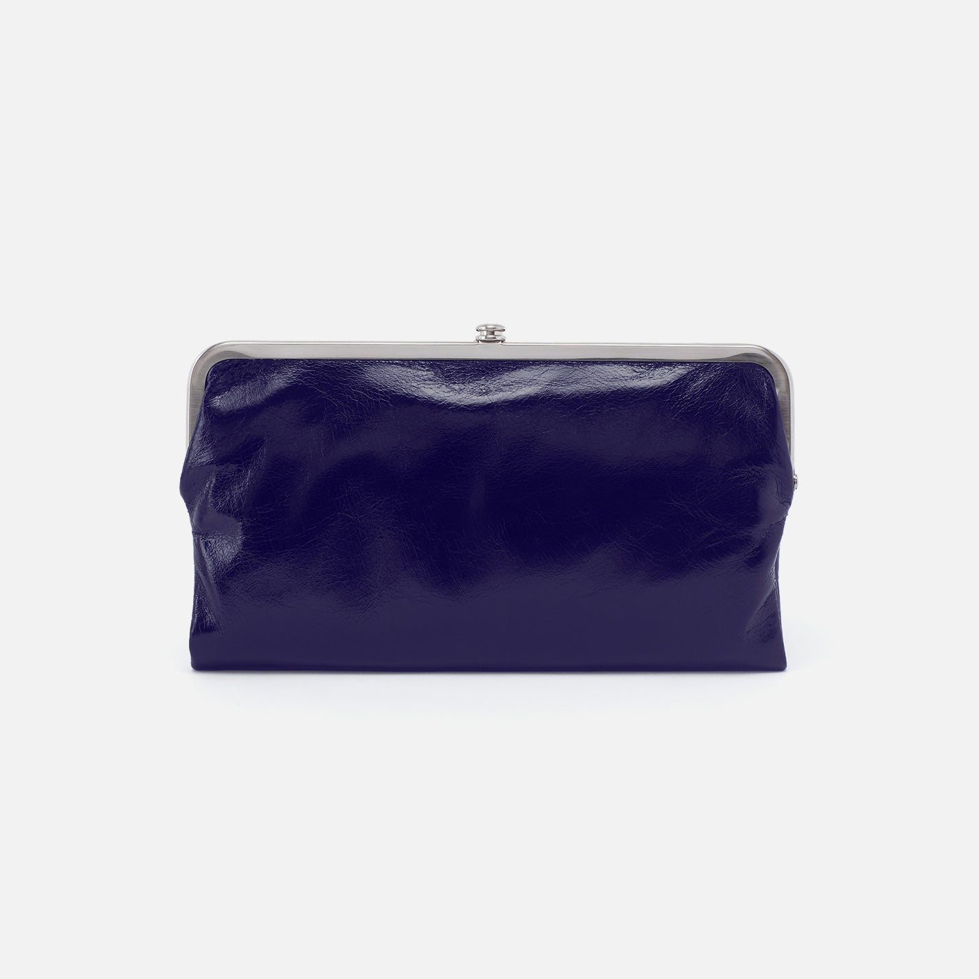 Lauren Clutch-Wallet in Polished Leather - Winter Violet - Image 6