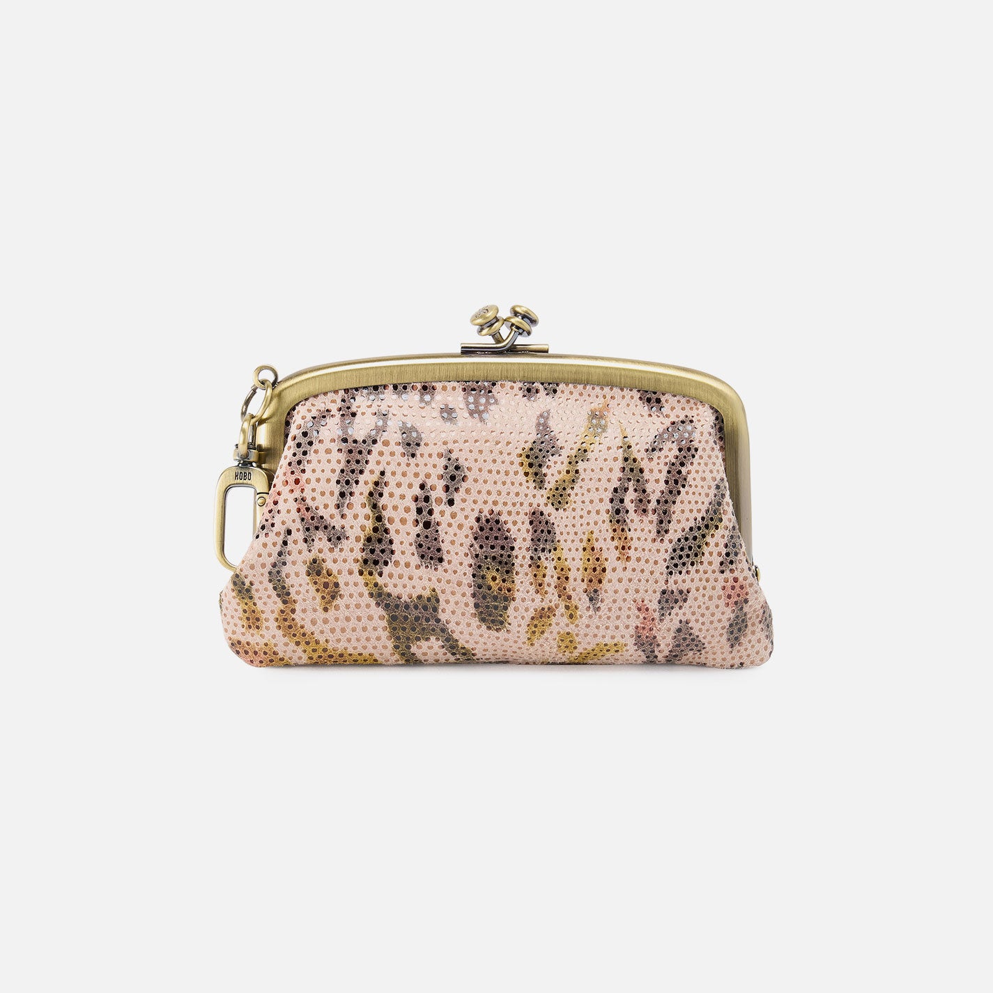 Cheer Frame Pouch In Printed Leather - Summer Safari