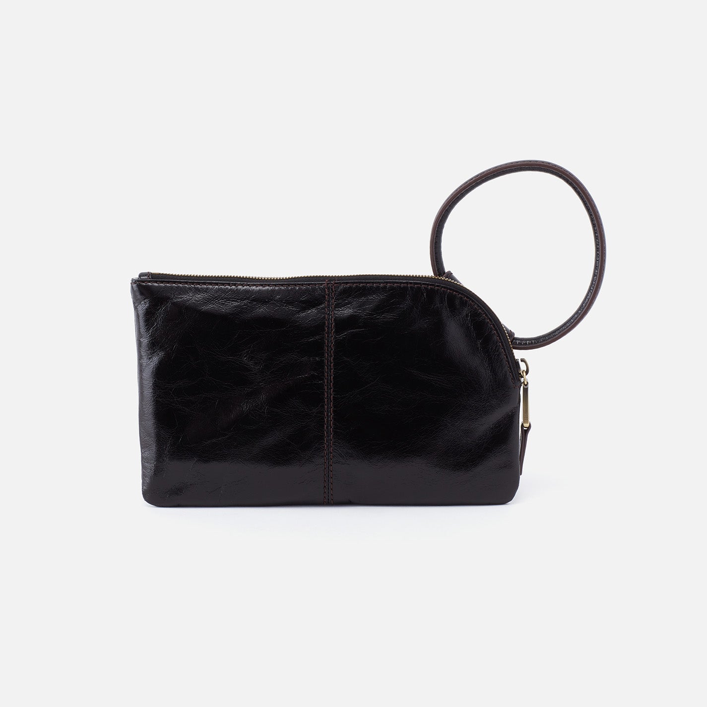 Sable Wristlet in Polished Leather - Black - Image 7