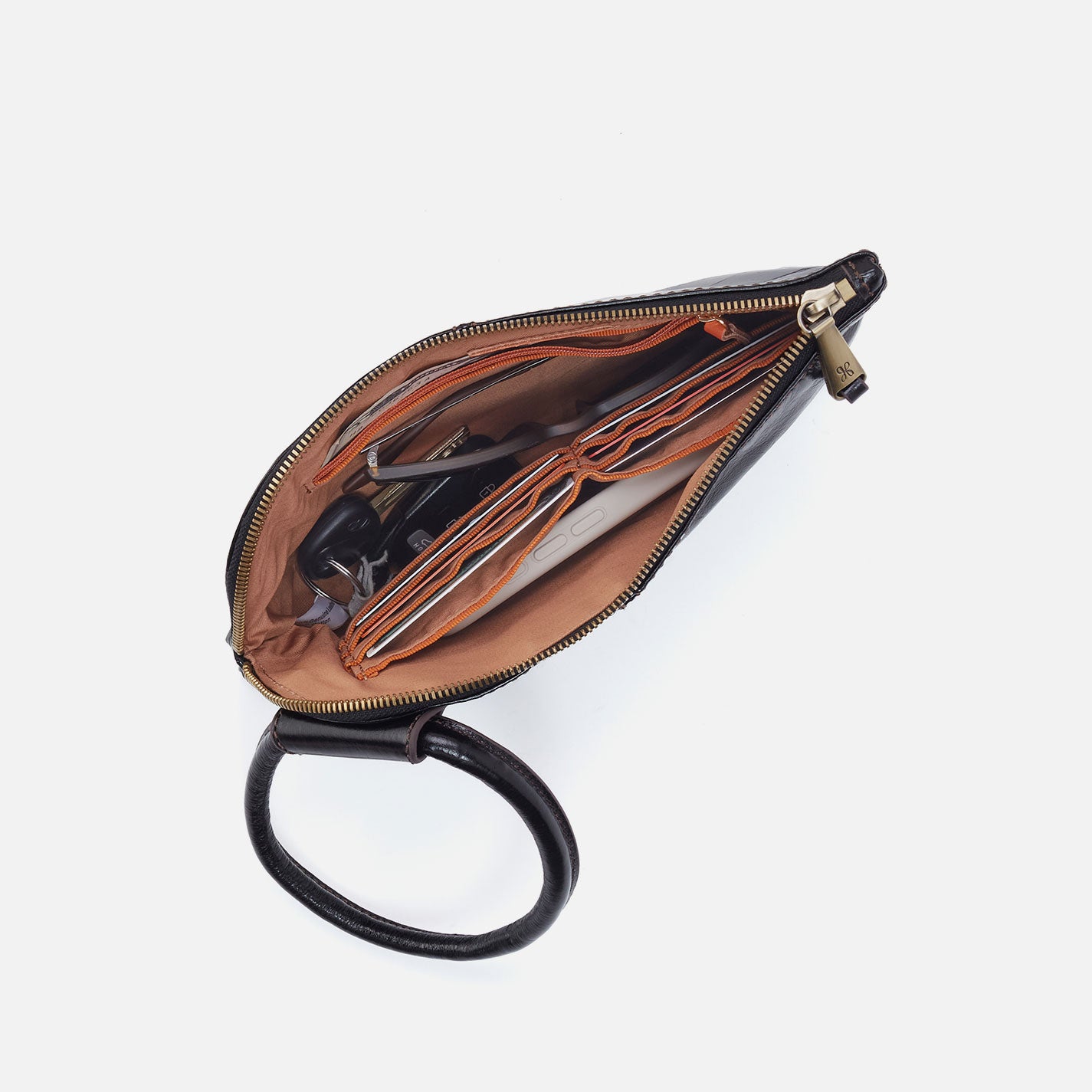 Sable Wristlet In Polished Leather - Grenadine - Image 4