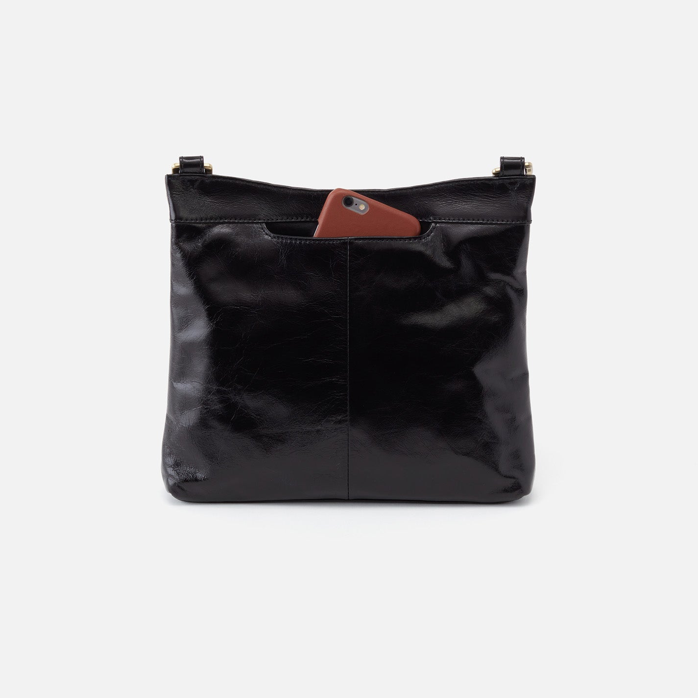 Cambel Crossbody in Polished Leather - Black - Image 5