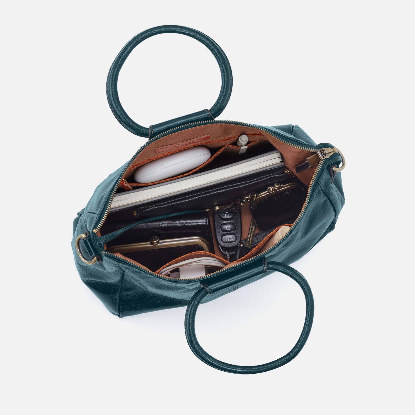 Sheila Medium Satchel in Polished Leather - Wild Bluegrass - Image 3
