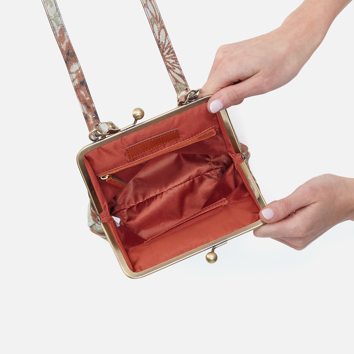 Alba Crossbody In Printed Leather - Coastal Canyon - Image 3