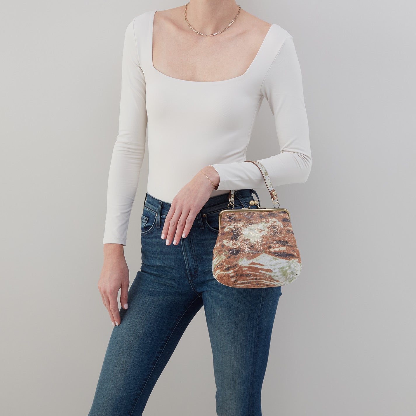 Alba Crossbody In Printed Leather - Coastal Canyon - Image 4
