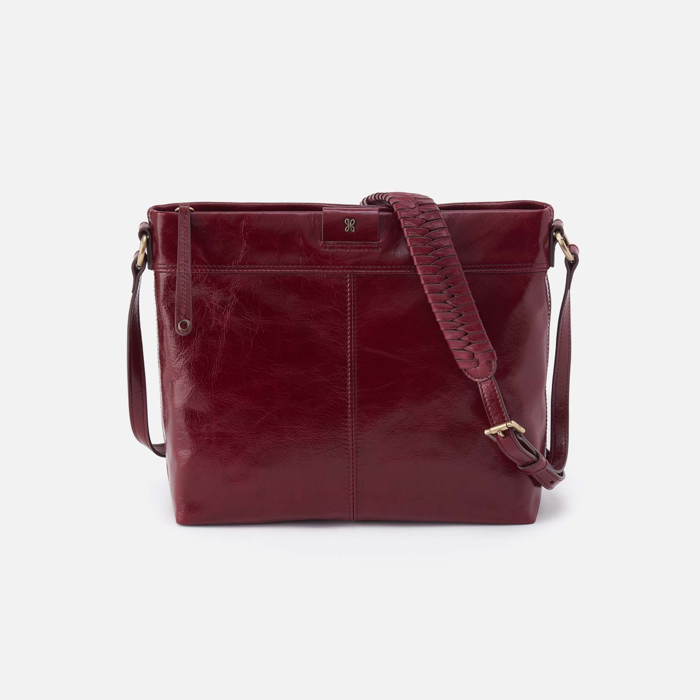 Romy Medium Crossbody in Polished Leather - Saddleberry