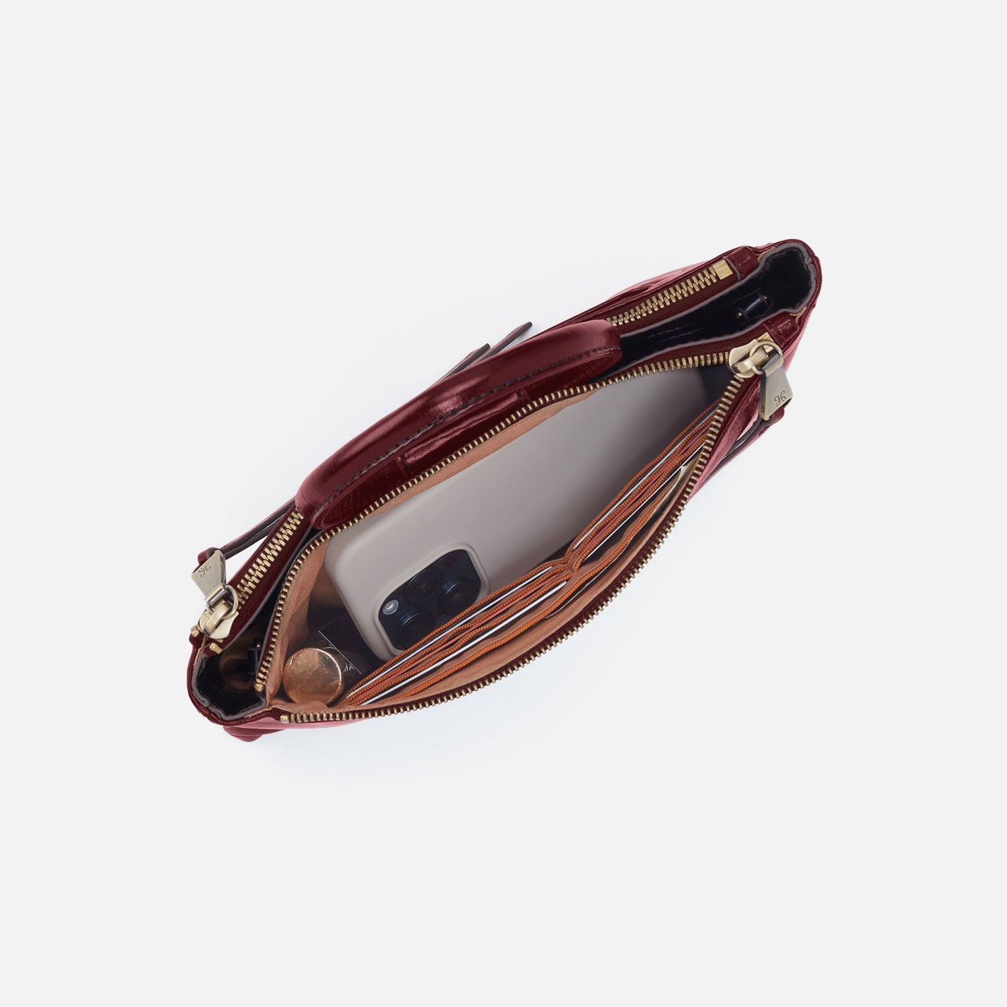 Sable Crossbody in Polished Leather - Saddleberry - Image 4